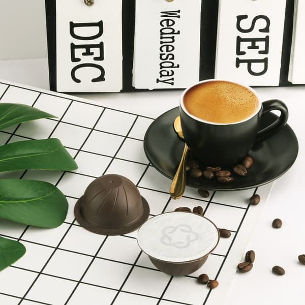 Kaffekapselhylster til Nespresso Vertuo Plus – Svart-brun + 100