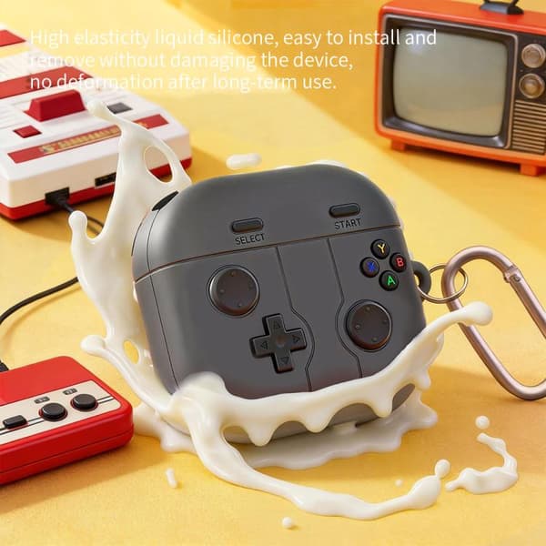 Silikoneetui i retro gaming-stil til Samsung Galaxy Buds4/4 Pro