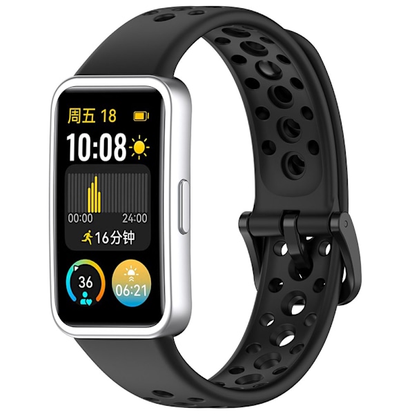 Silikonearmbånd til Huawei Band 8 / 9 NFC - Sort