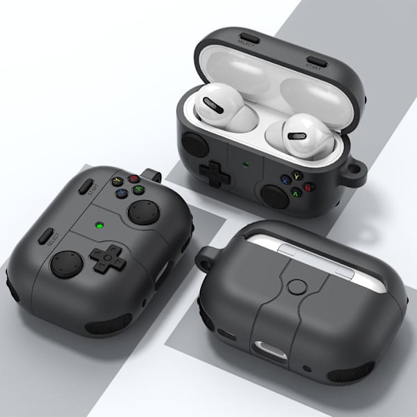 Silikonfodral i spelkontroll-design till AirPods Pro 2 – Grå