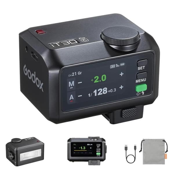 Godox iT30 Pro C TTL-blitz til Canon – svart / mini-TTL-blitz t