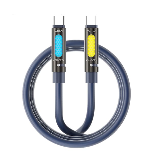 BWOO 240W USB-C-kabel med LED-belysning och aromaterapi - 1,2m