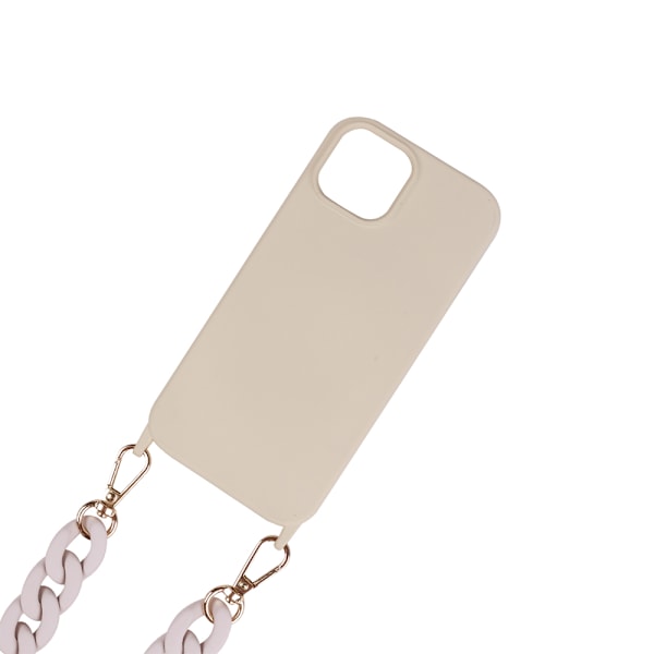 Mobilskal med bärrem till iPhone 15 - Beige