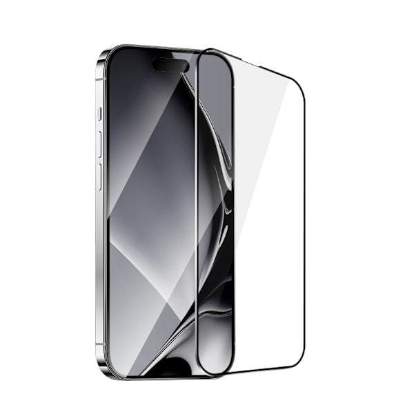 Härdat Skärmskydd till Samsung Galaxy A06 - Svart Ram i metall