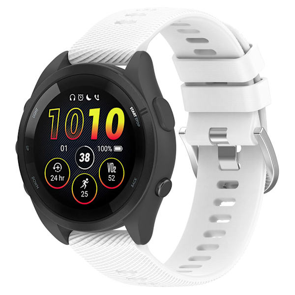 Silikonearmbånd til Garmin Forerunner 165 18mm - Hvid