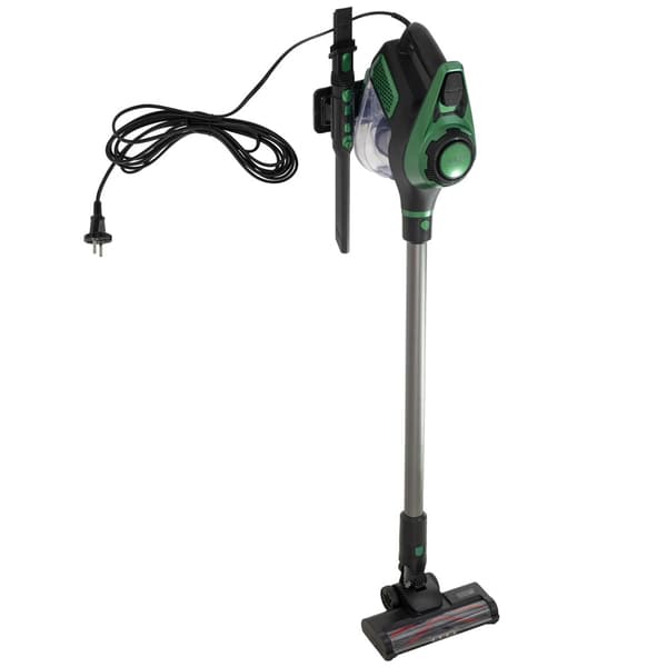 Skaftdammsugare med LED-borste / grön dammsugare med 3-stegsfil