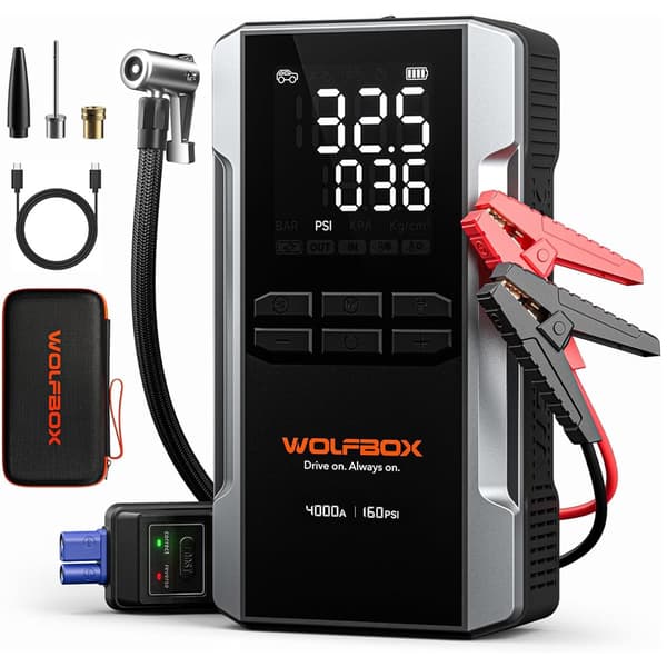 Wolfbox MegaVolt 24Air - Starthjälp med luftkompressor / jumpst