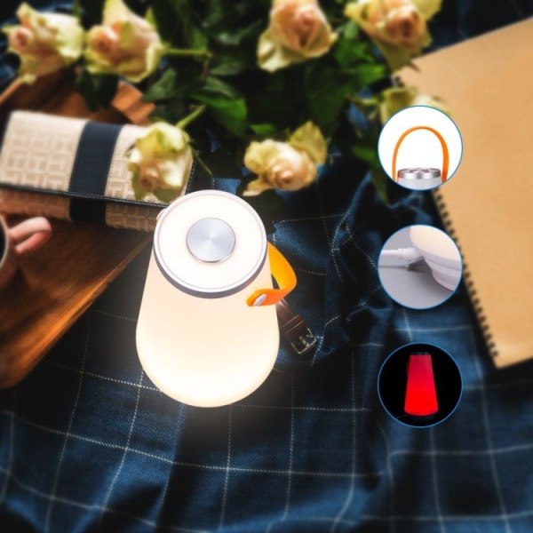 Bærbar campinglampe med touch og genopladelig funktion