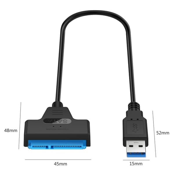 Adapter SATA till USB 3.0 med hög överföringshastighet
