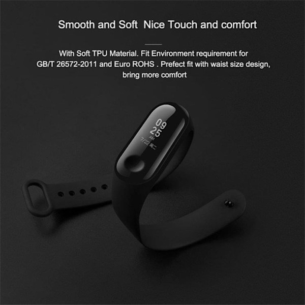 Klockarmband till Xiaomi Mi Band 4 - Svart