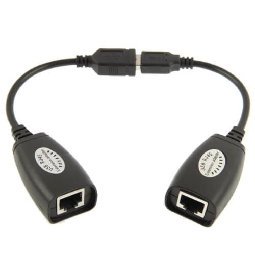 USB-förlängning med RJ45-extender för upp till 50 meter räckvidd