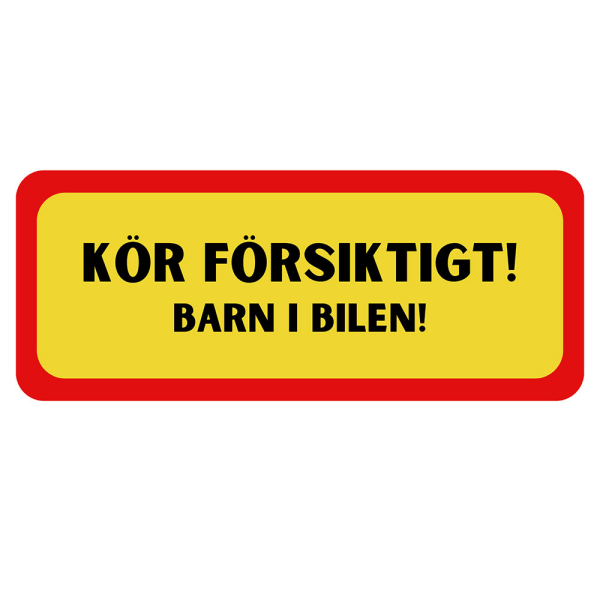 Bildekal - Barn i bilen