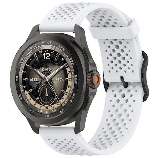 Silikonearmbånd 22mm til Xiaomi S4 Sport - Hvid