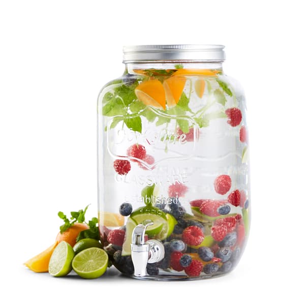 Drikkedispenser i glas 4 l med hane / juicedispenser / serverin