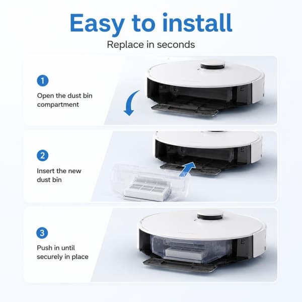 Pölysäiliö Ecovacs Deebot T30:lle / T30 Pro:lle / T30 Max:lle /