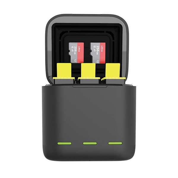 Telesin vandtæt ladestation til 3 batterier til GoPro Hero 9/10