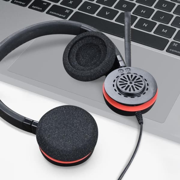Ørepuder til Jabra Evolve 20/30/40/65 - Svart