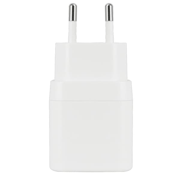 Deltaco USB-C-oplader 1xUSB-C PD 20W - Hvid / USB-C-vægoplader