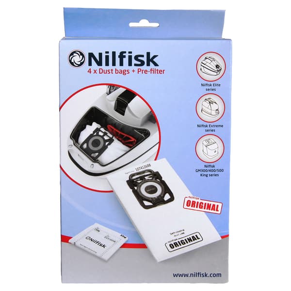 Nilfisk Elite/Extreme pölynimuripussit 4-pack + suodatin