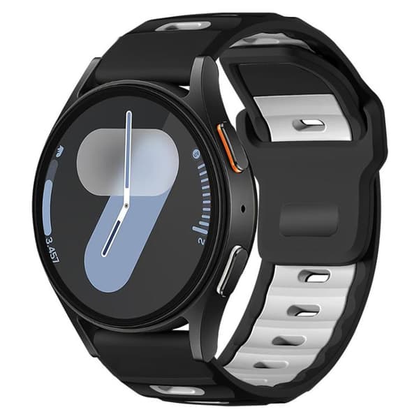 Silikonerem til Samsung Galaxy Watch7 / FE / 6 / 5 / 4 – Sort/H