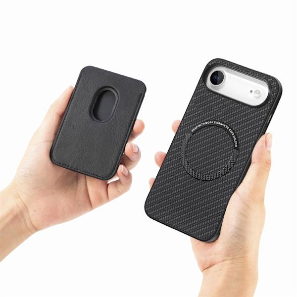 Bagcover med magnetisk kortholder til iPhone Air - Sort