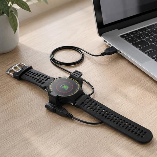 USB-laddare till Garmin Forerunner 225 - Svart / Klockladdare /