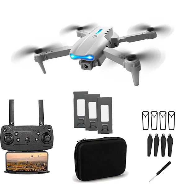 E99 Pro-drone med 45 minutters flyvetid og FPV-kamera