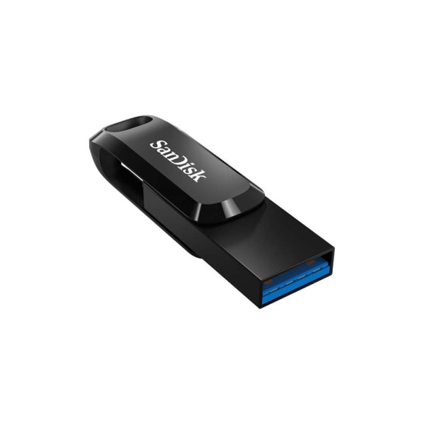 SanDisk USB Dual Drive Go Ultra 128GB, USB-C & USB 3.1 Sort, Sølv