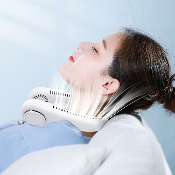 Genopladelig nakkeventilator med bladløst design / køleventilat
