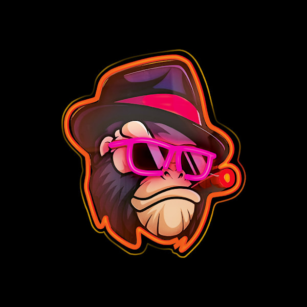 LED neonbelysning med dimmer - multifärgad Gangsta Monkey