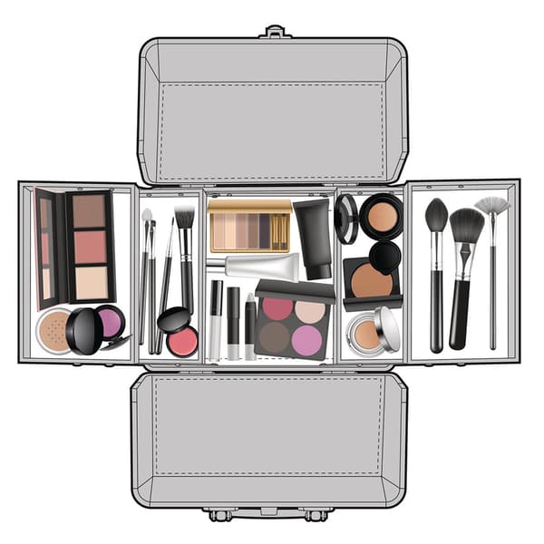 Makeuptaske med hank 27,5x20,5x20,5cm