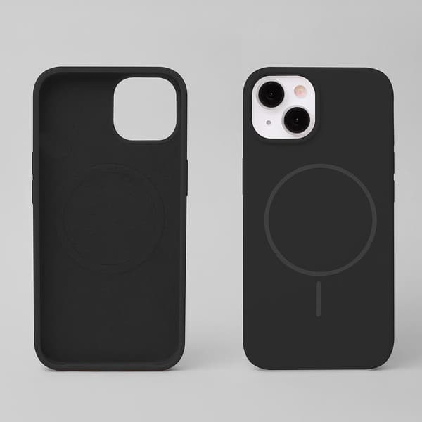 MagSafe-kompatibelt silikonecover til iPhone 17 – Sort