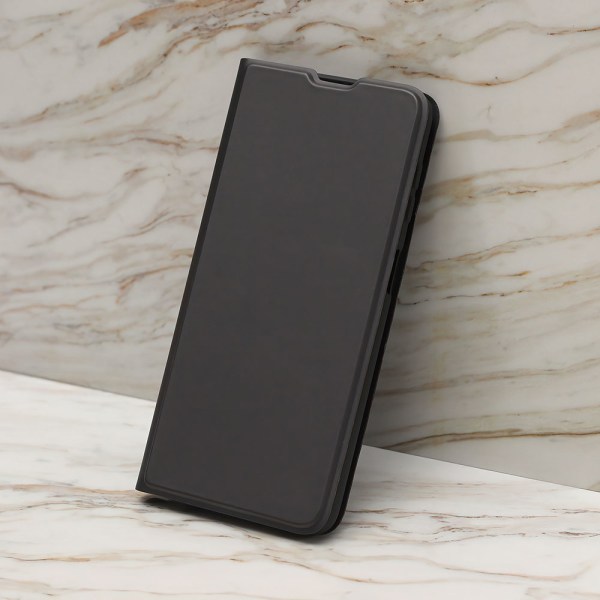 Keinonahkakotelo korttitaskulla iPhone 15 Plus  - Musta