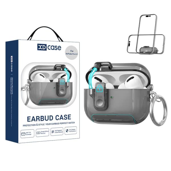 Etui med stativ til AirPods Pro 2 – Gennemsigtig sort