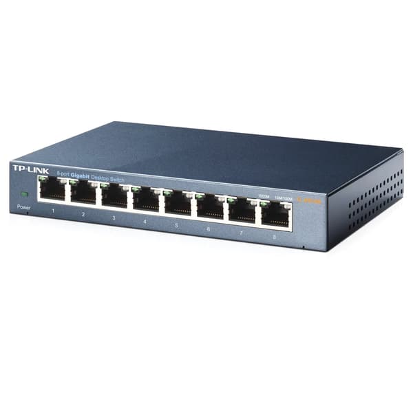 TP-LINK Switch TL-SG108 8xGBit / 8-portars Ethernet-switch / Oh