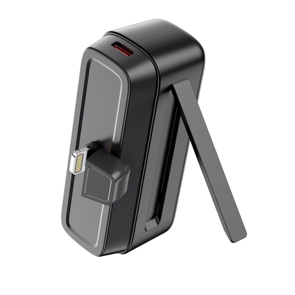 XO Mini Powerbank 20W 5000 mAh med Lightning-kontakt - Svart