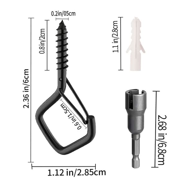 Ruuvikoukku soljella - 20-pack metallia