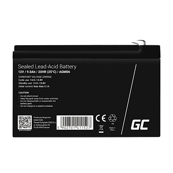 Green Cell AGM Akku 12V 9Ah