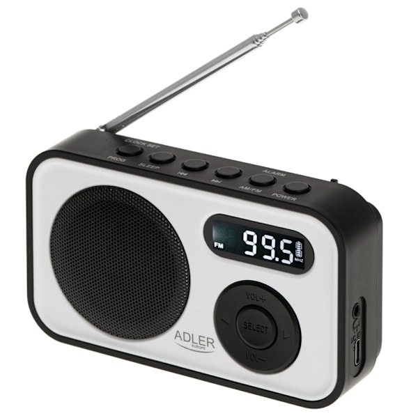 Adler FM-radio med PPL og LCD-display