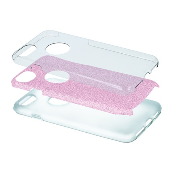 Glitrende etui til iPhone 16 Plus - Pink