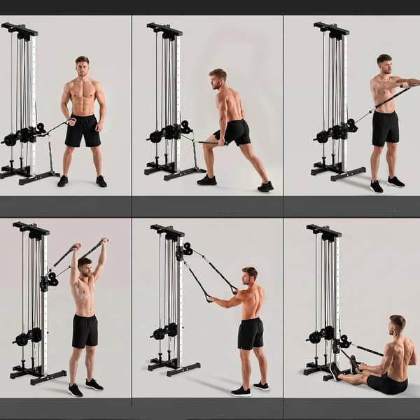 Sportnow Justerbart multigym 25-165cm / Kabelmaskin med dubbla