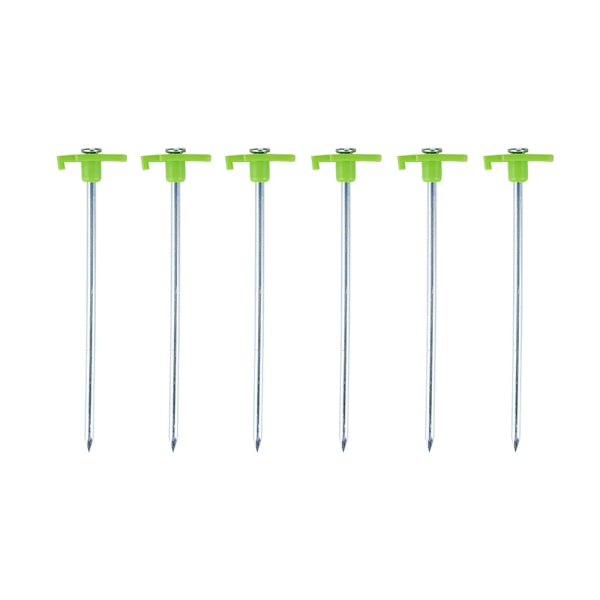 Tältpinnar i metall, 20 cm, 6-pack