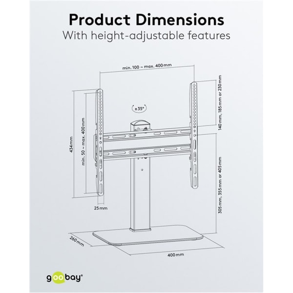 Goobay Basic Bordställ för TV 32-55"