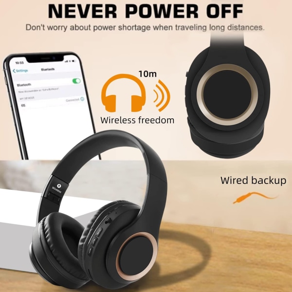 Kraftfulla bluetooth hörlurar