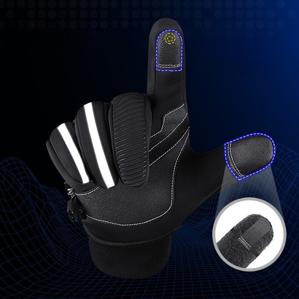 Varme sportshandsker med touch XL - Sort