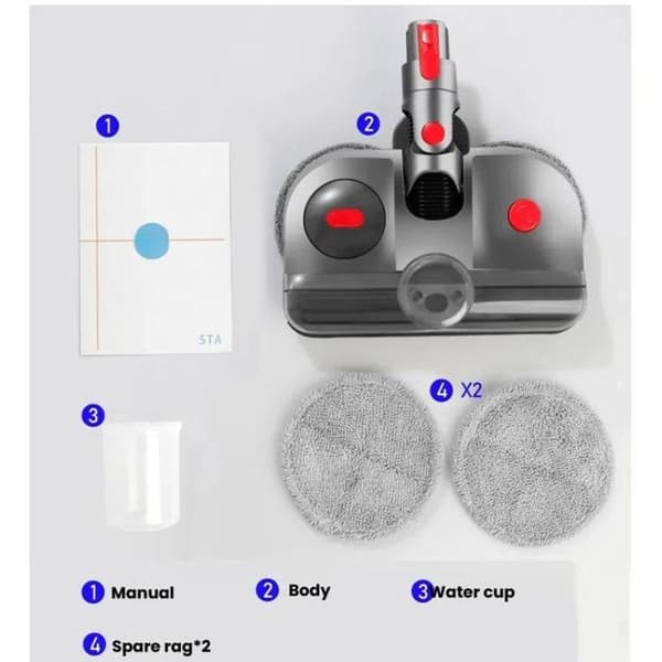 4-in-1 moppisuutin Dyson V7 / V8 / V10 / V11 - UV-C-, LED- ja k