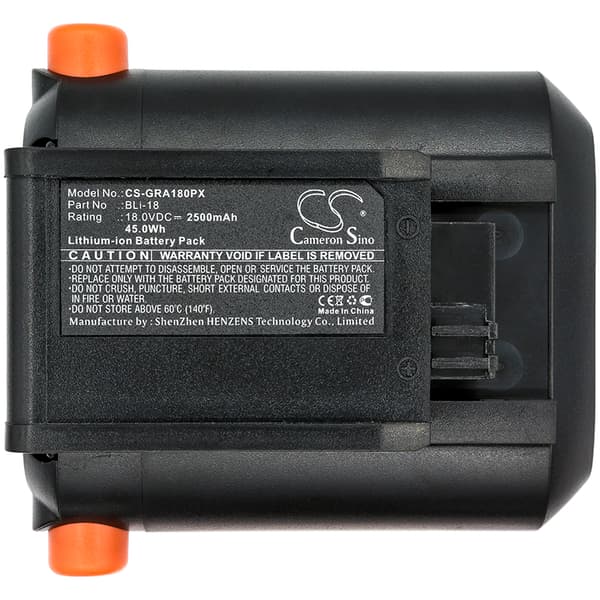 Batteri til havemaskiner 2500 mAh 18 V / Gardena ComfortCut / E