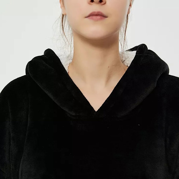 Oversized hoodie - Sort 120cm