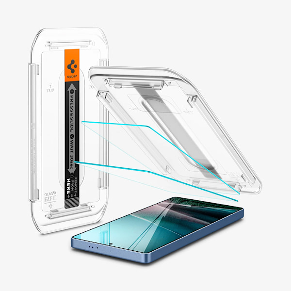 Spigen Glas.tR EZ FIT hærdet skærmbeskytter til Samsung Galaxy