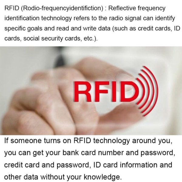Musta lompakko RFID suojalla - Useita lokeroita